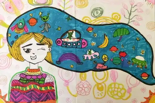 少儿书画作品-《我的梦》/儿童书画作品《我的梦》欣赏_中国少儿美术