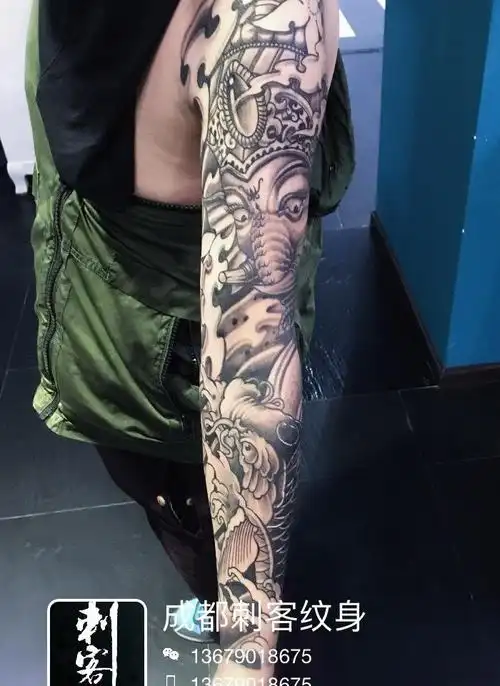 象神花臂未完成