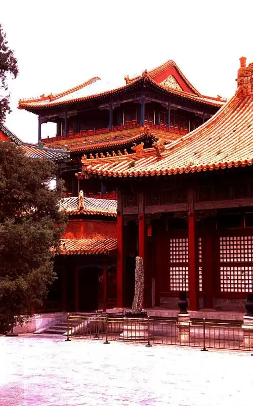 中国宫殿建筑故宫建筑艺术养寿门和畅音阁的戏楼