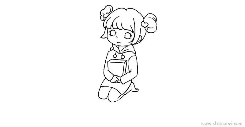 少女人物儿童画怎么画 少女人物简笔画顺序