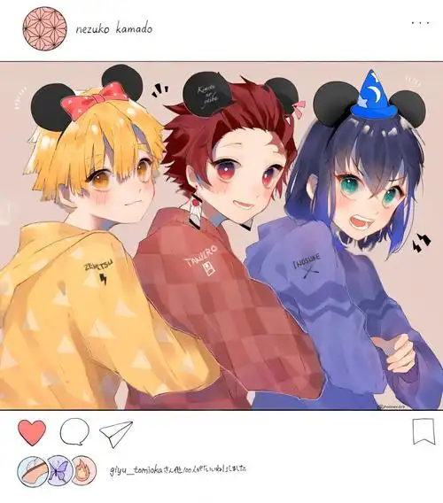 鬼灭之刃# 可爱的三小只(twi:poscorn617)