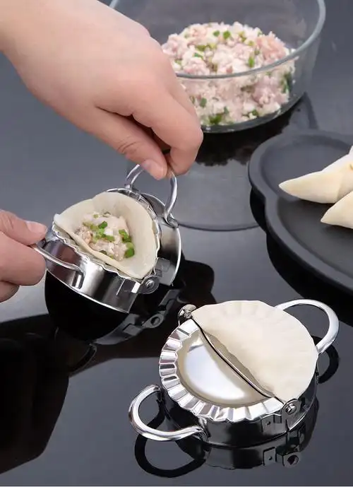 304不锈钢包饺子神器家用包水饺工具压饺子皮挖馅勺套装饺子模具包