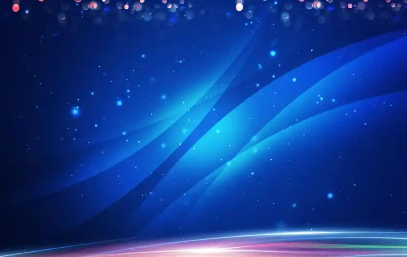 简约时尚蓝色酷炫光效年会盛典展板背景