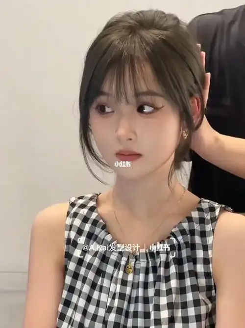 仙女刘海太好看了吧法式八字刘海瘦脸刘海