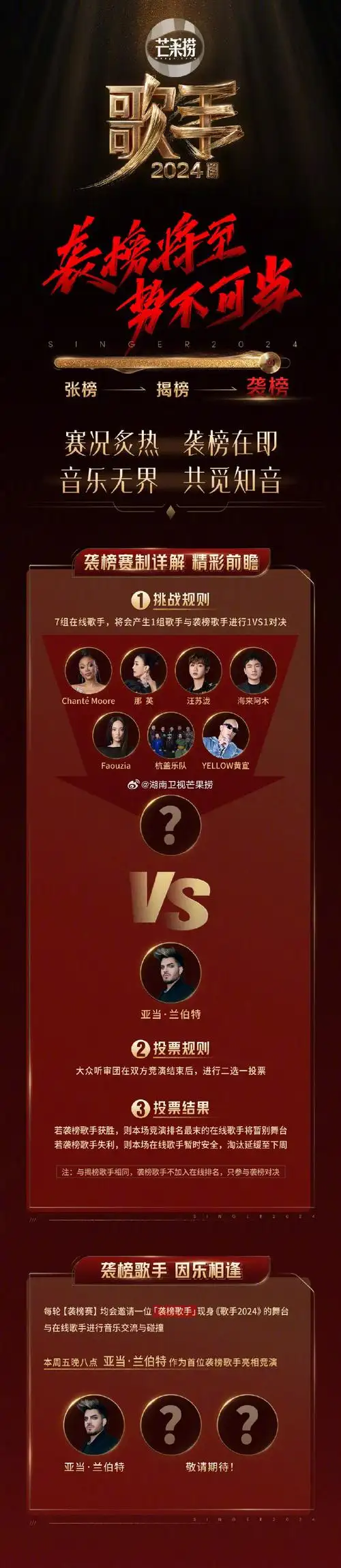 歌手2024第三期歌单#到时见(尤长靖),desert rose(sting),酒歌(蒙古