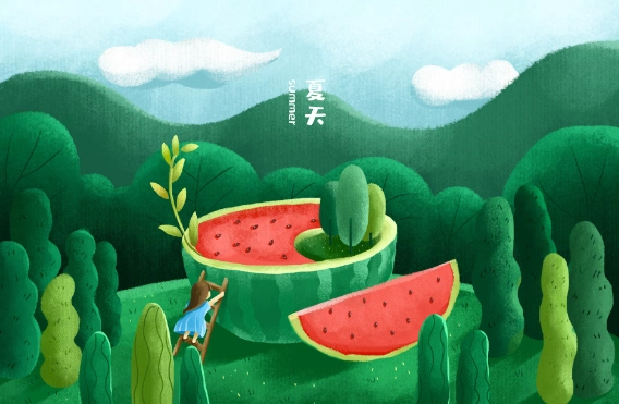 以夏天为主题的手绘图片 关于夏天的手绘图片好看 - 天气网