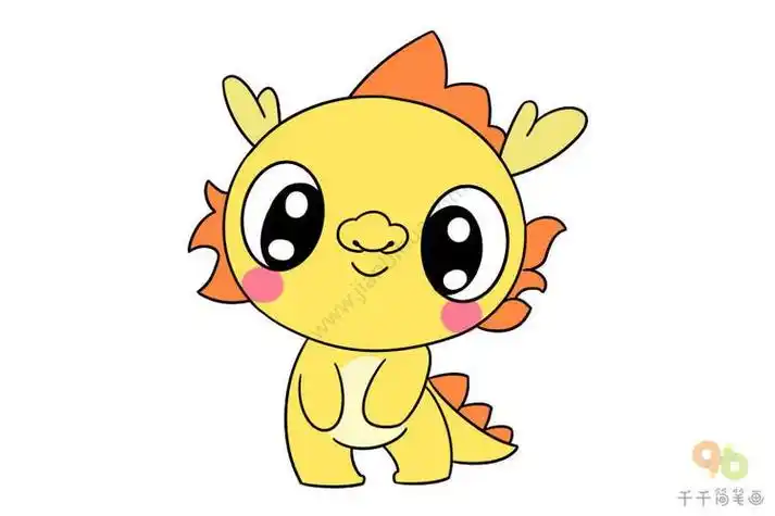 q版萌龙简笔画带颜色怎么画怎么画可爱的龙简笔画龙简笔画怎么画中国