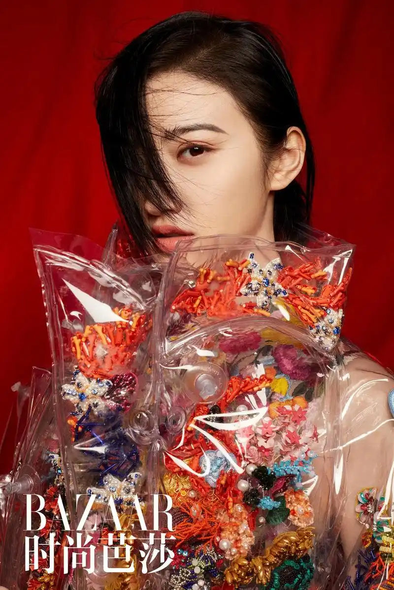 景甜登《时尚芭莎》封面 身穿刺绣外套春意盎然_高清图集_新浪网