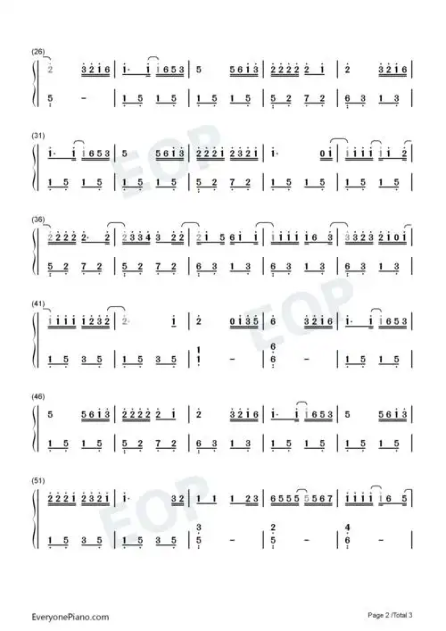 大城小爱-c调简单版