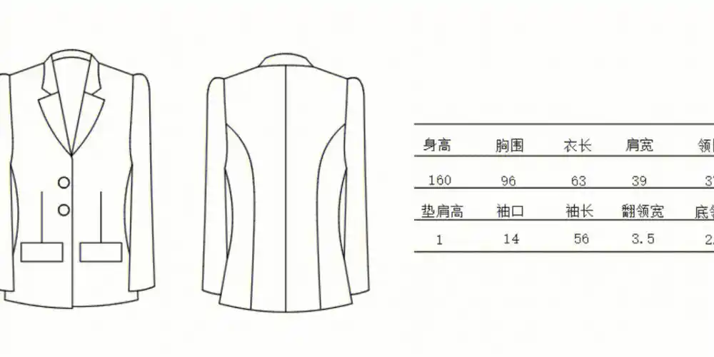 女西服结构图