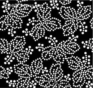 点状叶子构成的图案