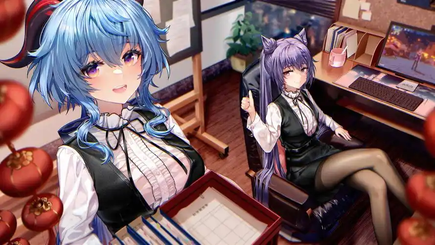 原神甘雨同人高清壁纸美图手机屏保第九期|原神|壁纸|屏保|甘雨|美图