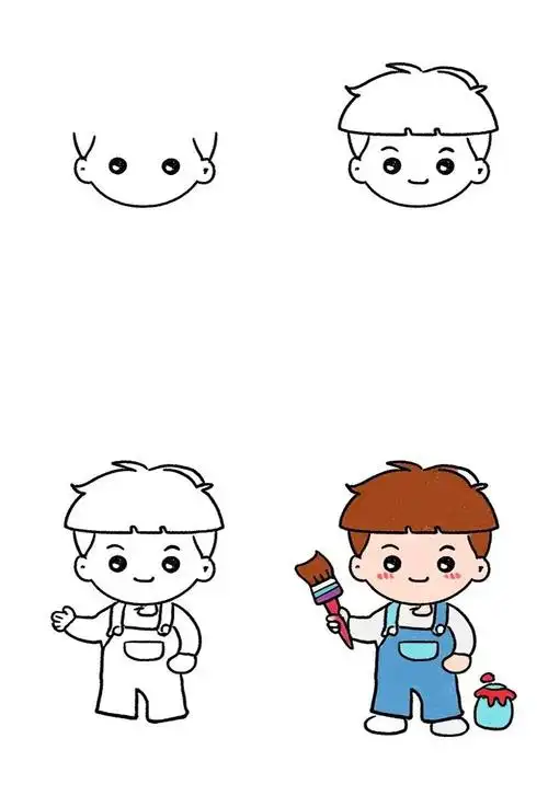 🎨简笔画卡通人物