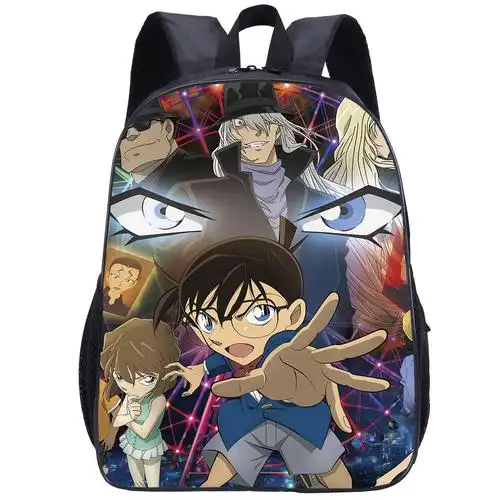 名侦探柯南小学生书包 3d印花儿童背包16寸厂家一件代发来图制定