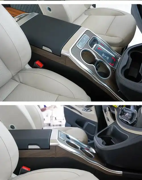 改装手扶箱置物盒 中央扶手箱【带逆变器*无线充】桃木纹-米色款