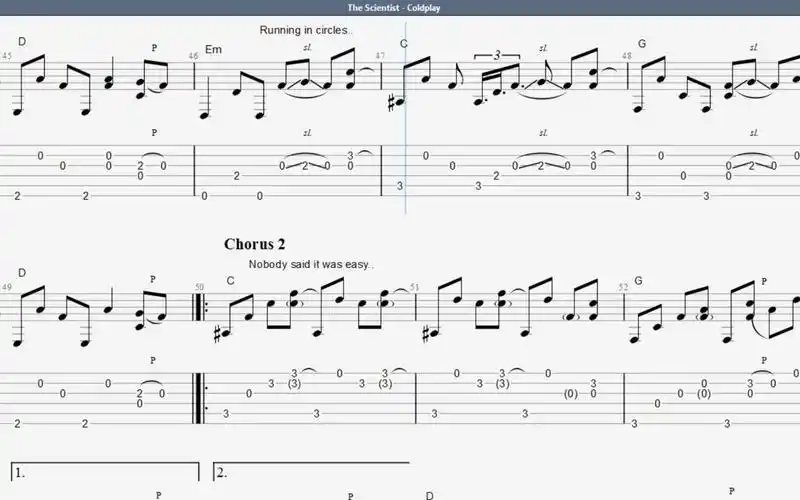 (coldplay) the scientist 指弹谱