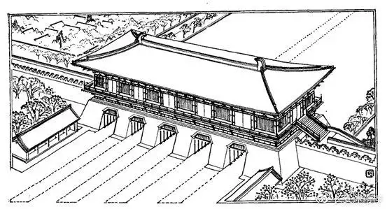 明德门复原图(傅熹年)