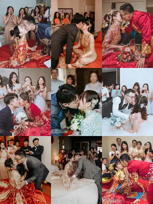 明目张胆地爱吧78十对新人超甜接吻婚纱照