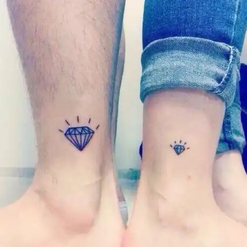 适合纹在脚踝的情侣清新纹身脚踝纹身2