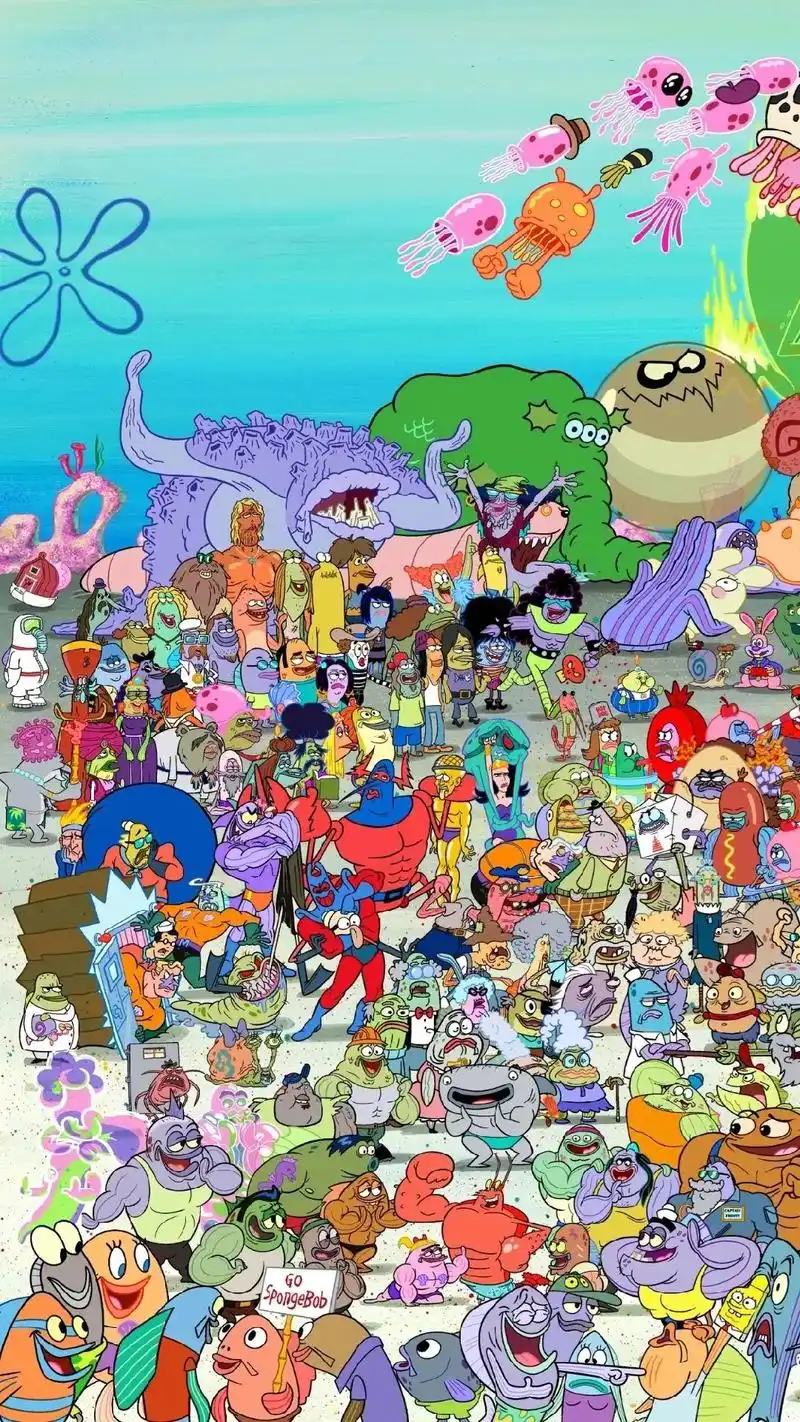 海绵宝宝里的所有人物! #带你走进画里 - 抖音