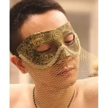 蒙面唱将猜猜猜面具男士夸张银色简约蒙面歌手唱将万圣节假面舞会面具