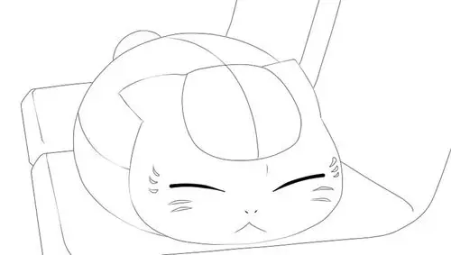 夏目友人帐猫咪老师简笔画图片 小猫简笔画 - 9252儿童网