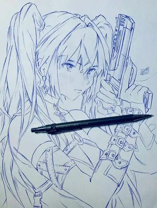 临摹 #二次元 #绘画 #动漫 #手绘  @抖音小助手 @dou 小助手  原作者