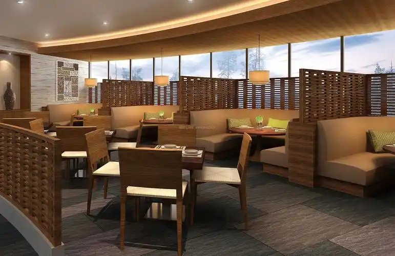 小饭店室内隔断设计装修效果图图片