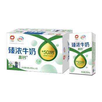 伊利【天天特卖】臻浓牛奶/臻浓高钙牛奶250ml*16盒鈡 臻浓高钙 臻浓