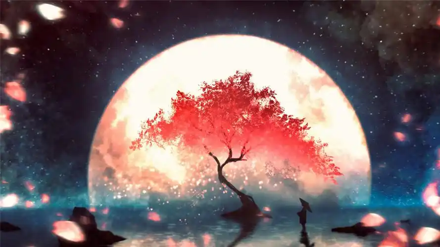 日系治愈系梦幻插画高清桌面壁纸