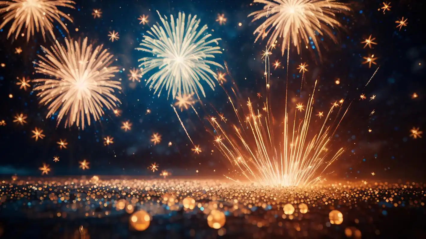 分享一组超级炫酷的生日快乐烟花壁纸横屏版,让你的手机或电脑桌面