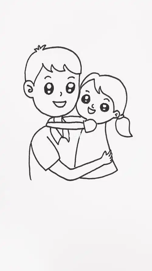 父亲节快乐简笔画每日一画