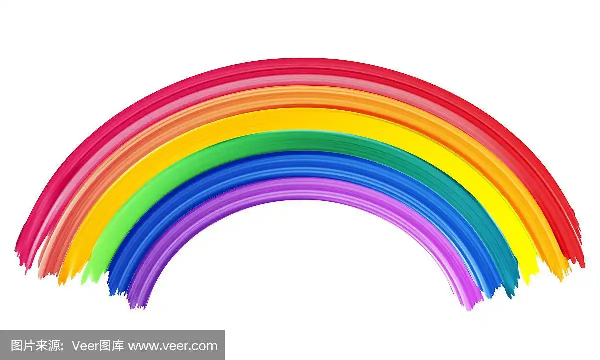 彩色彩虹图标矢量插图.