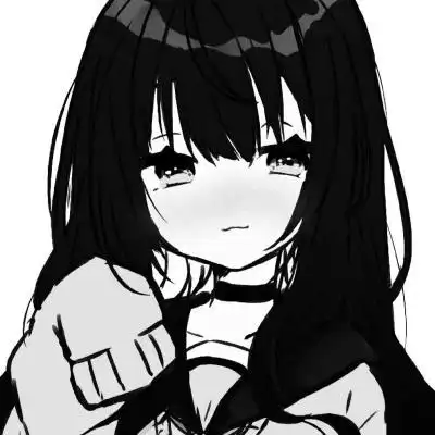 动漫女生头像黑白漫画图片