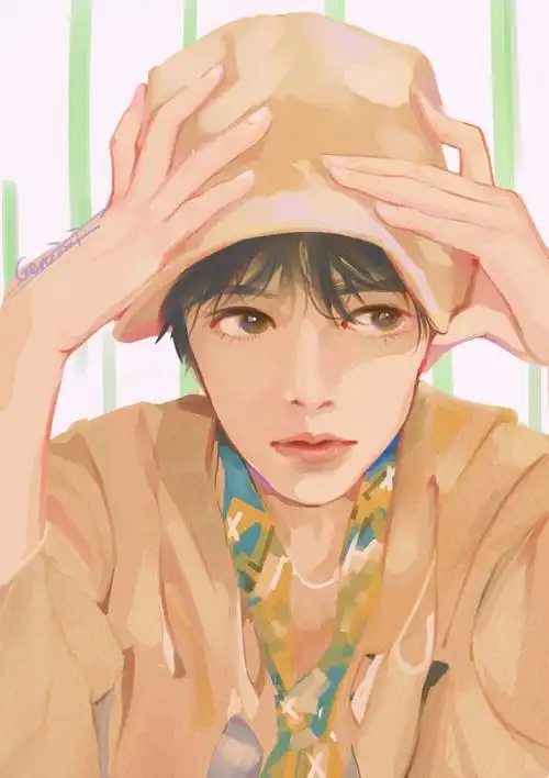 易烊千玺q版手绘