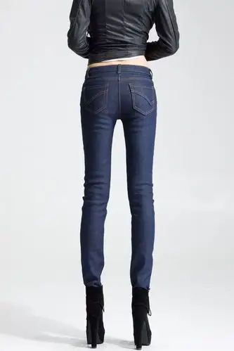 冬季加绒加厚牛仔裤铅笔裤 女裤显瘦小脚裤大码韩版潮长裤子