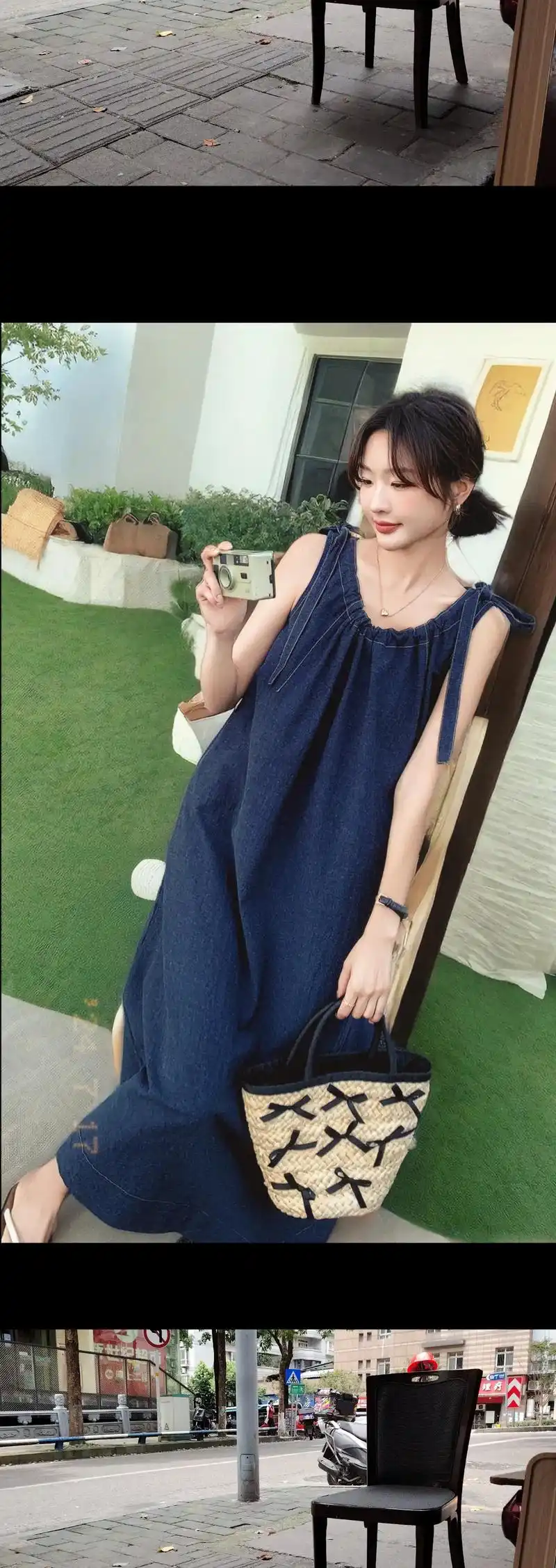 那是一条无袖宽松的连衣裙