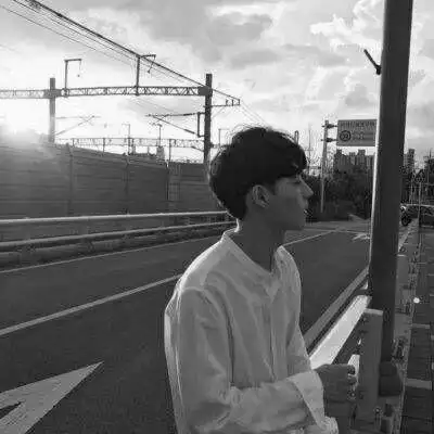 黑白头像深情男生霸气冷酷图片