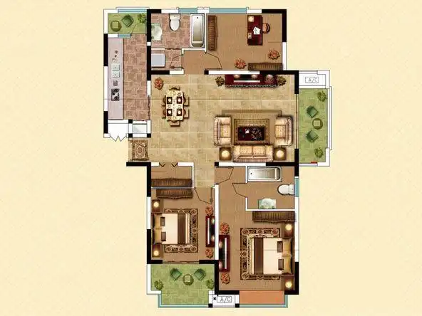 在公领域有了亮眼焦点,背墙部份倒以斜角的精细木作,刻画了饱满视感