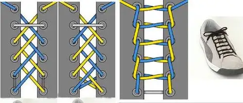 马丁靴鞋带的系法