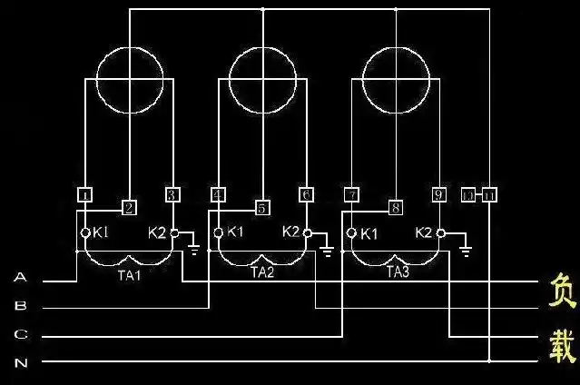 三相四线电表接线