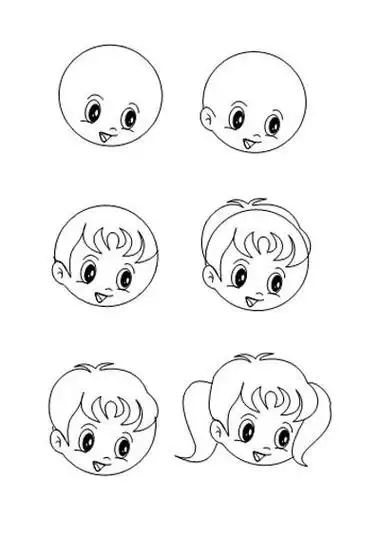 风景简笔画黑白线描人物形象2简笔画简笔画教程文化绘画人物简笔画