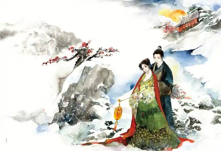 花女词 锦瑟 天闻角川动漫画册水彩画美少女绘画技法古风画集美术山市