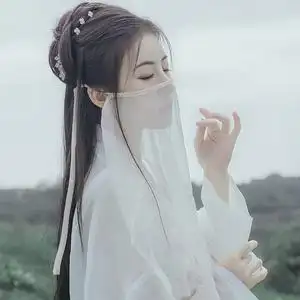 乌衣巷配饰原创设计遮面帘挂耳雪纺古代非古装古风超仙女汉服面纱