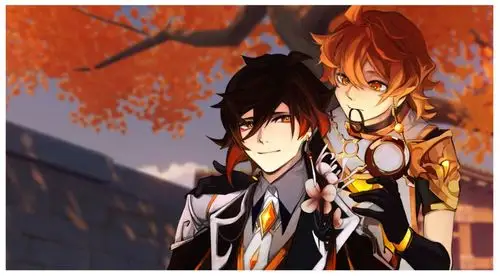 同人创作厨力放出xp氵微钟空霓赏花味道的钟离先生绝赞迟到生贺图