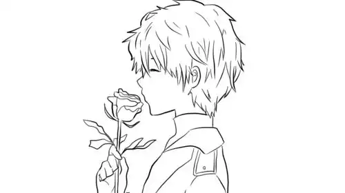 帅气的小男生动漫简笔画