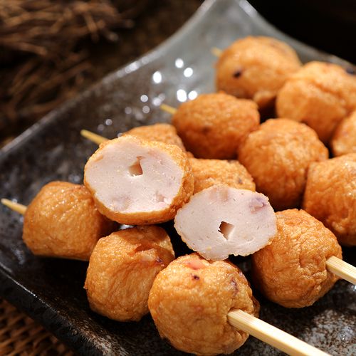 墨鱼鱼丸10串鼎味关东煮食便利店火锅罗森水煮墨鱼丸