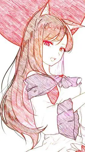 简笔画 线稿 黑白配 动漫 唯美 壁纸 插画 头像 可爱 唯美 二次元 美