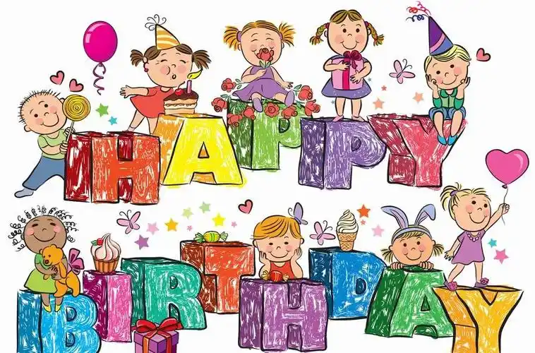 卡通祝福生日快乐 _ 图片网