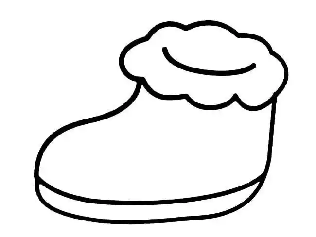 雪地鞋物品简笔画步骤图片大全